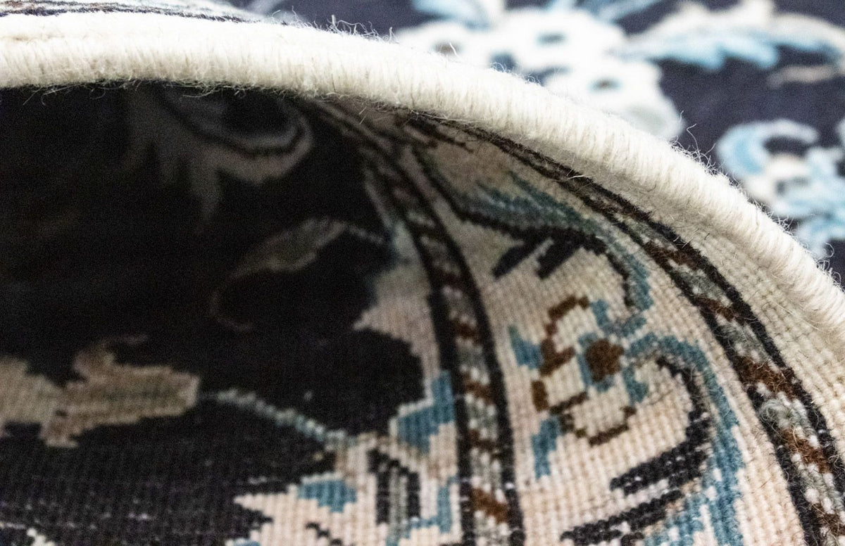 Dywan perski - Nain - 131 x 90 cm - ciemnoniebieski