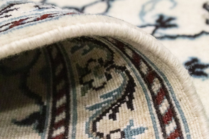 Dywan perski - Nain - 131 x 91 cm - naturalna biel