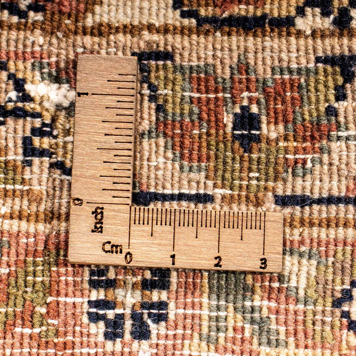 Dywan orientalny - Keshan - Indus - 312 x 201 cm - ciemnoniebieski