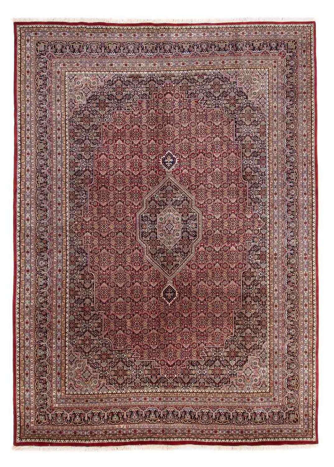 Orientalny dywan - Bijar - Indus - 336 x 246 cm - ciemna czerwień