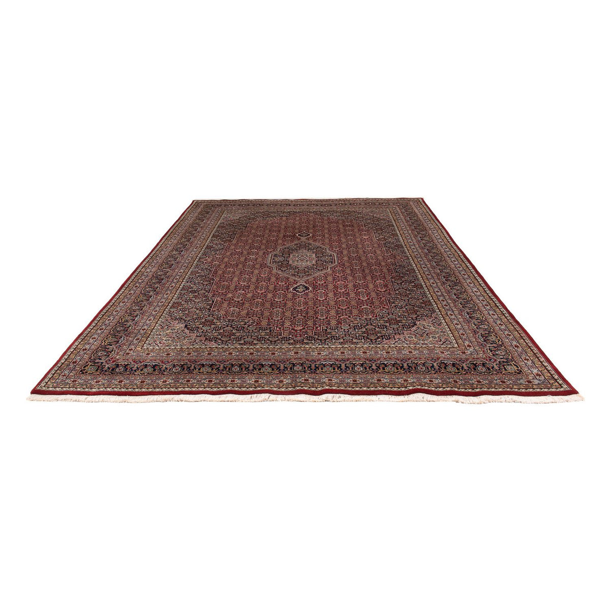 Orientalny dywan - Bijar - Indus - 336 x 246 cm - ciemna czerwień