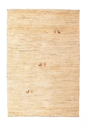 Dywan Gabbeh - perski - 149 x 101 cm - beżowy