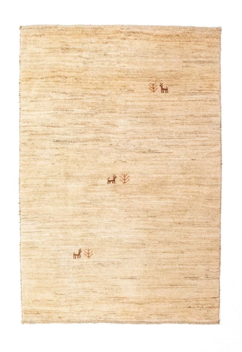 Dywan Gabbeh - perski - 149 x 101 cm - beżowy