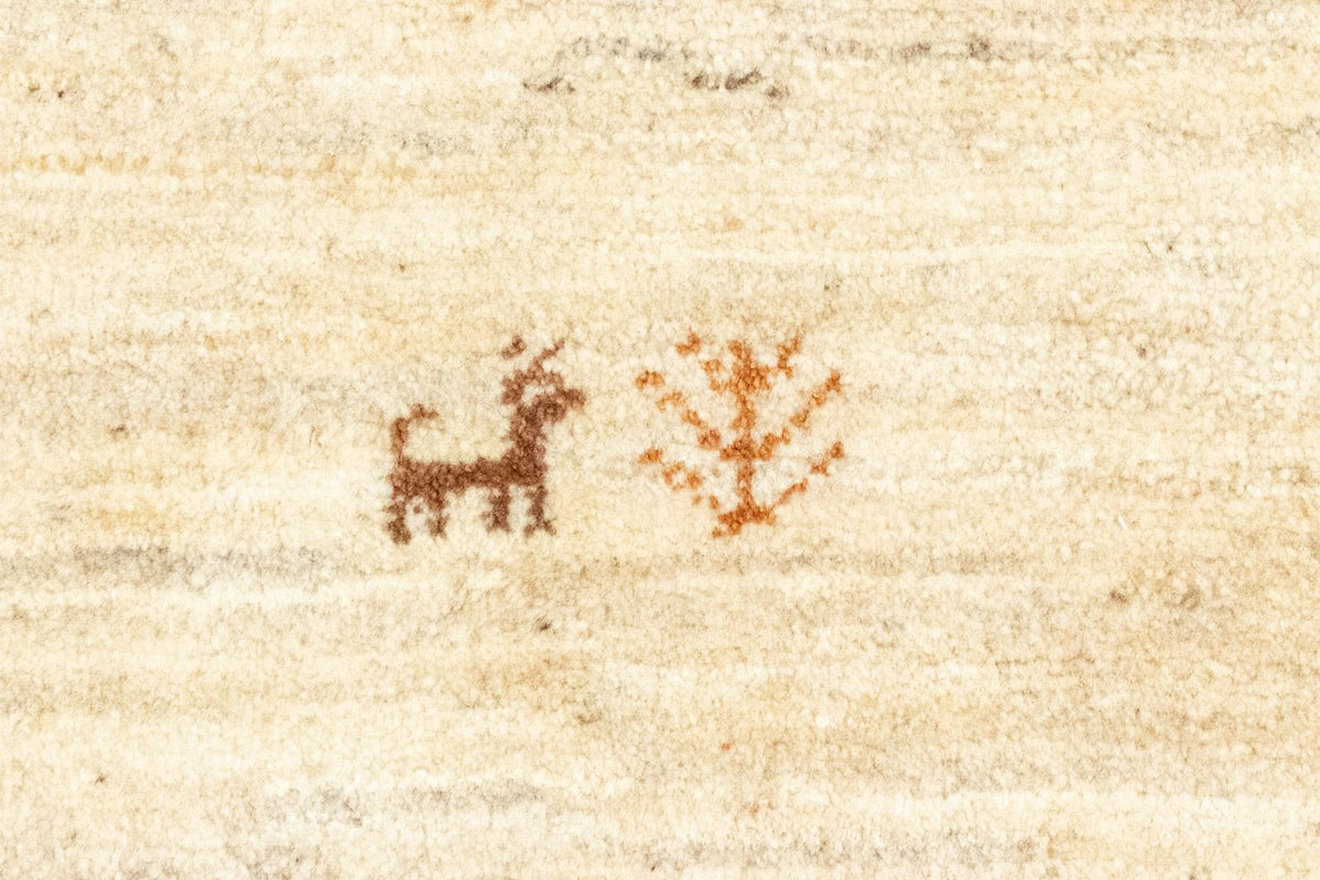 Dywan Gabbeh - perski - 149 x 101 cm - beżowy