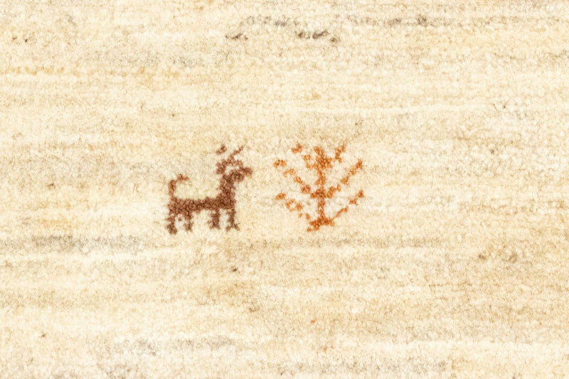 Dywan Gabbeh - perski - 149 x 101 cm - beżowy