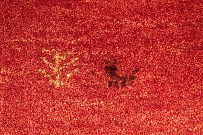 Dywan Gabbeh - perski - 147 x 94 cm - pomarańczowy