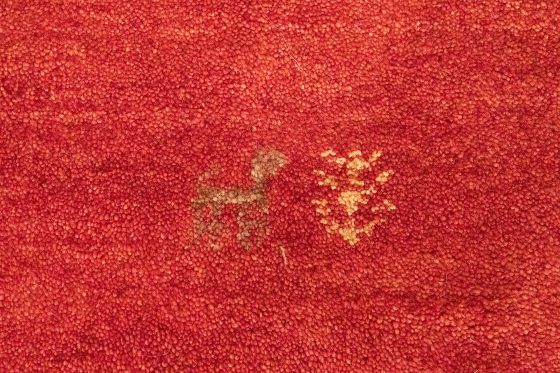 Dywan Gabbeh - perski - 145 x 100 cm - czerwony