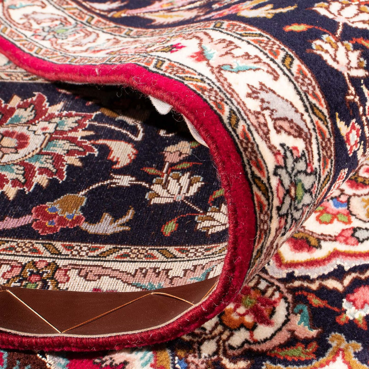 Dywan perski - Tabriz - Królewski kwadratowy  - 246 x 245 cm - ciemna czerwień