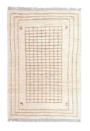 Dywan Gabbeh - perski - 145 x 100 cm - beżowy