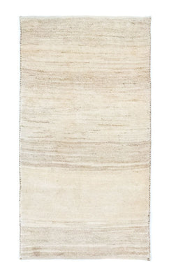 Dywan Gabbeh - perski - 135 x 73 cm - naturalna biel