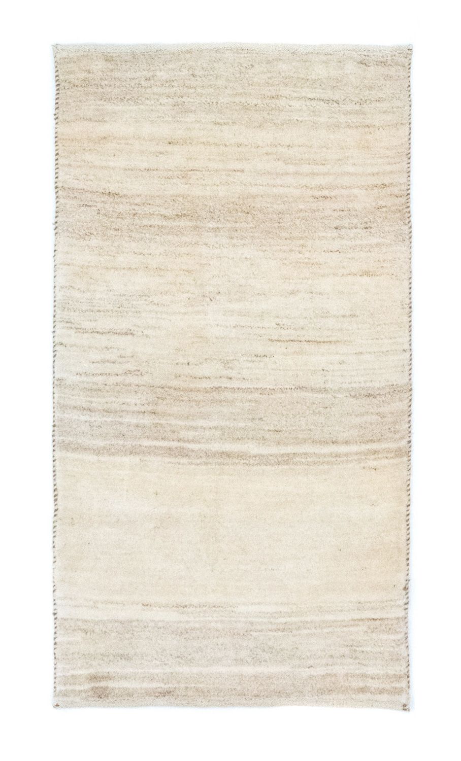 Dywan Gabbeh - perski - 135 x 73 cm - naturalna biel