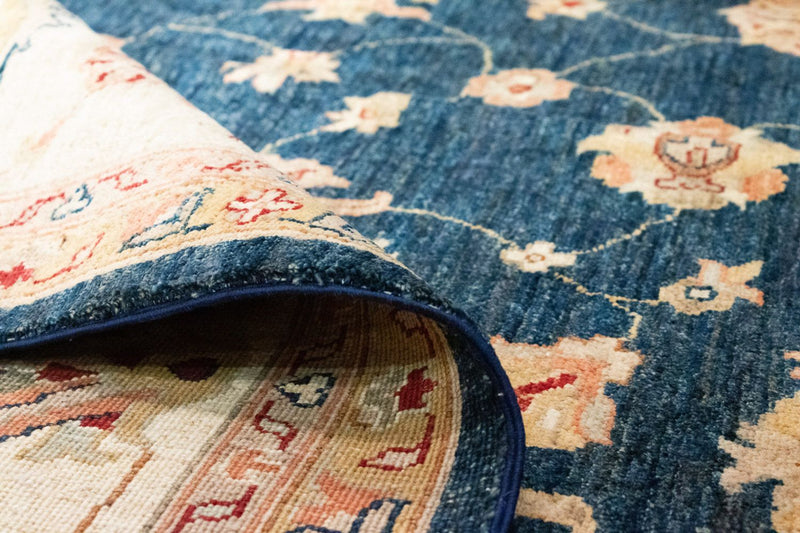 Dywan Zieglera - 370 x 276 cm - niebieski