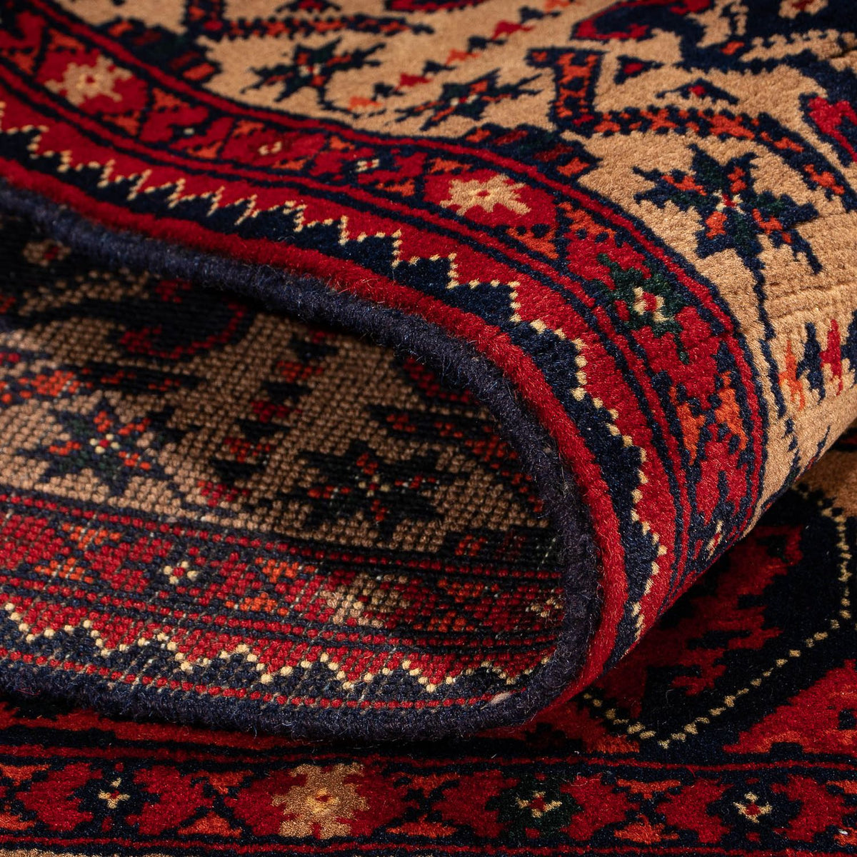 Dywan afgański - 144 x 98 cm - ciemna czerwień