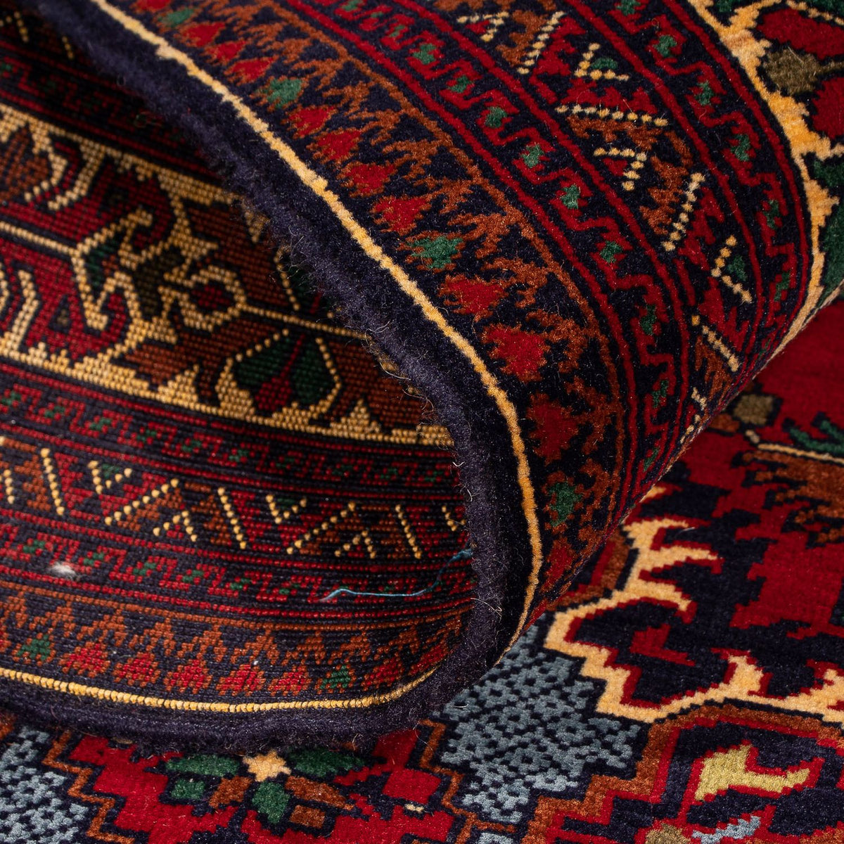 Dywan afgański - 145 x 93 cm - ciemna czerwień