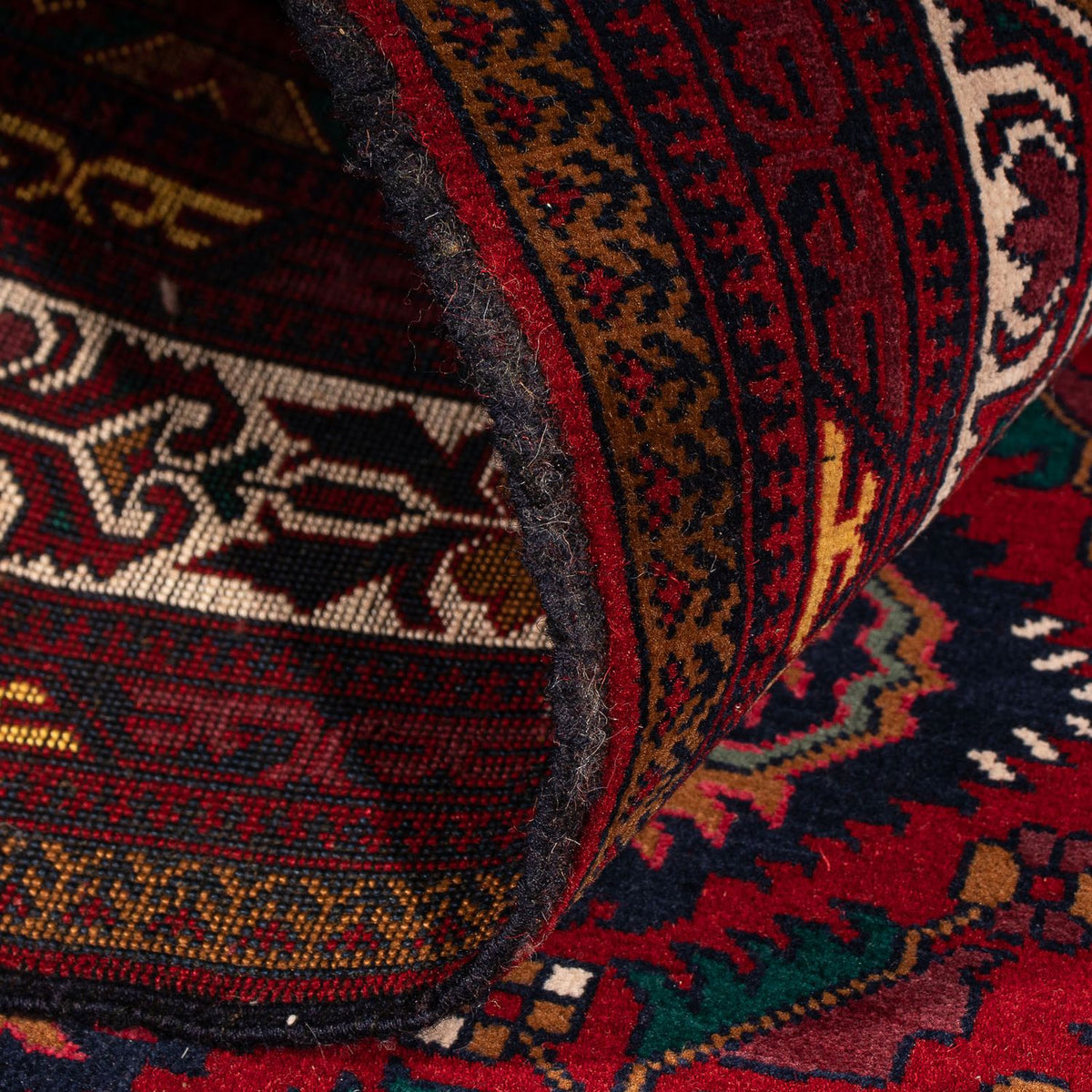 Dywan afgański - 145 x 93 cm - ciemna czerwień