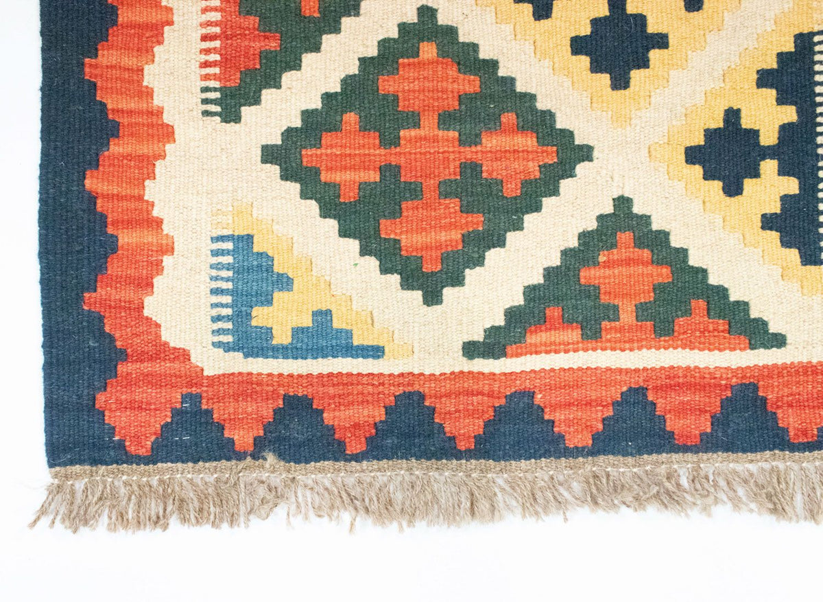 Biegacz Dywan Kelim - Orientalny - 203 x 65 cm - beżowy