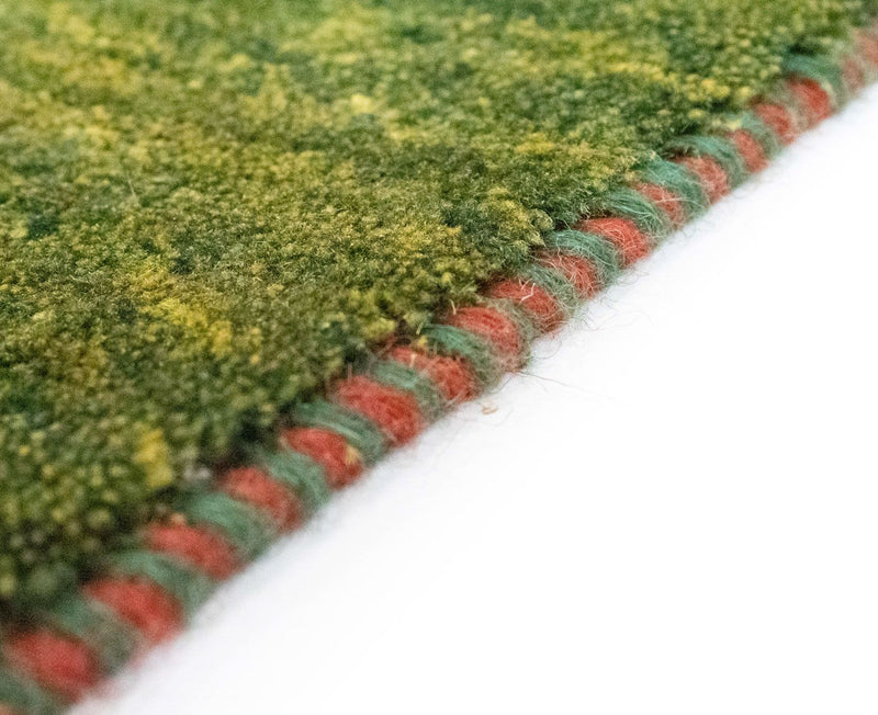 Biegacz Dywan Gabbeh - perski - 205 x 66 cm - zielona