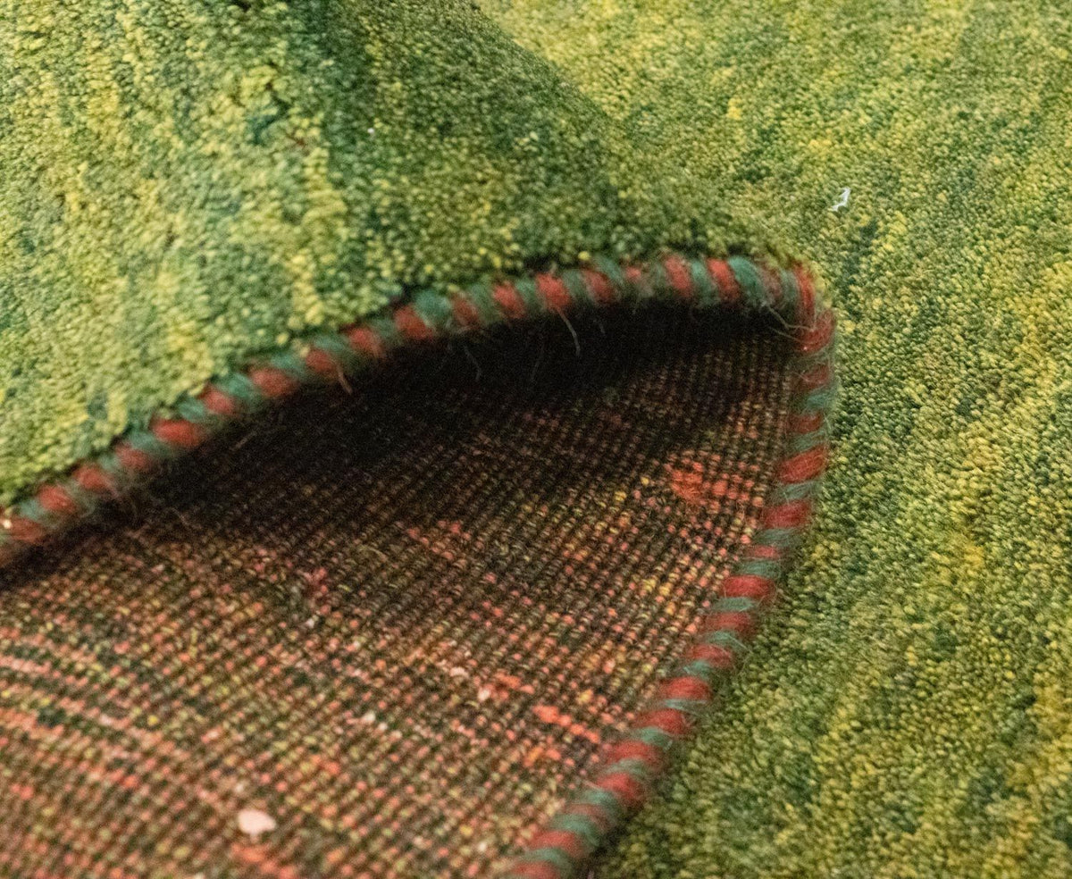 Biegacz Dywan Gabbeh - perski - 205 x 66 cm - zielona