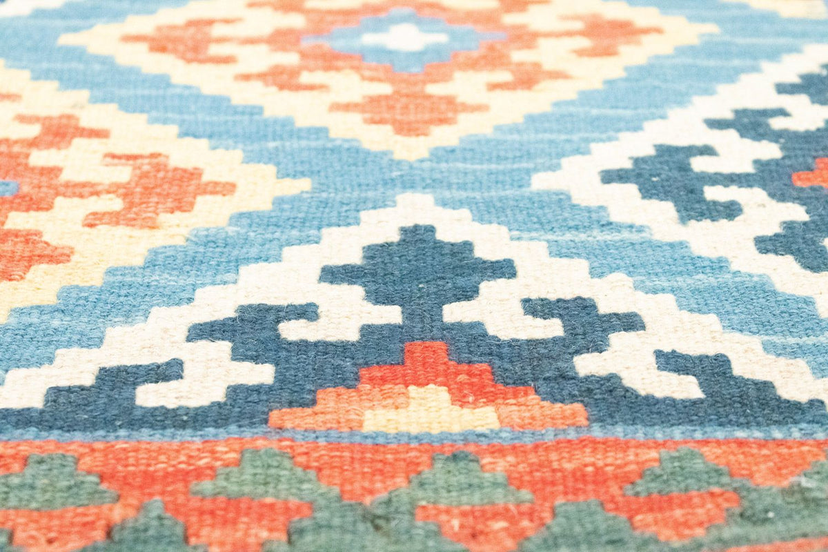 Biegacz Dywan Kelim - Orientalny - 203 x 64 cm - pomarańczowy