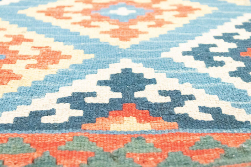 Biegacz Dywan Kelim - Orientalny - 203 x 64 cm - pomarańczowy