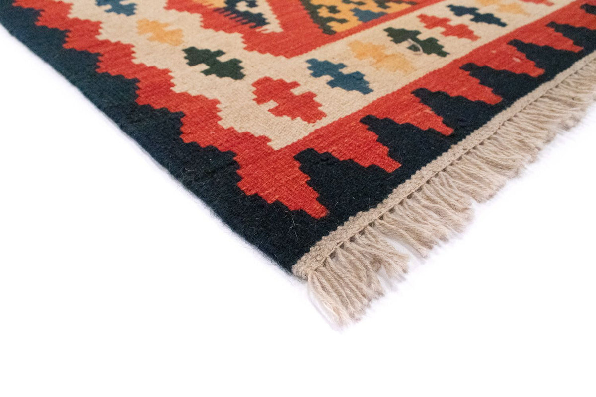 Biegacz Dywan Kelim - Orientalny - 200 x 63 cm - pomarańczowy