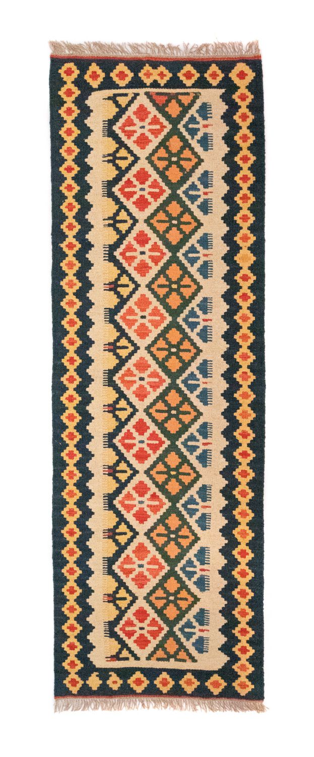 Biegacz Dywan Kelim - Orientalny - 207 x 65 cm - beżowy