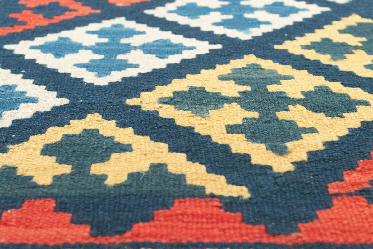 Biegacz Dywan Kelim - Orientalny - 204 x 70 cm - niebieski