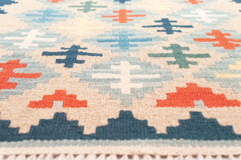 Biegacz Dywan Kelim - Orientalny - 193 x 61 cm - beżowy