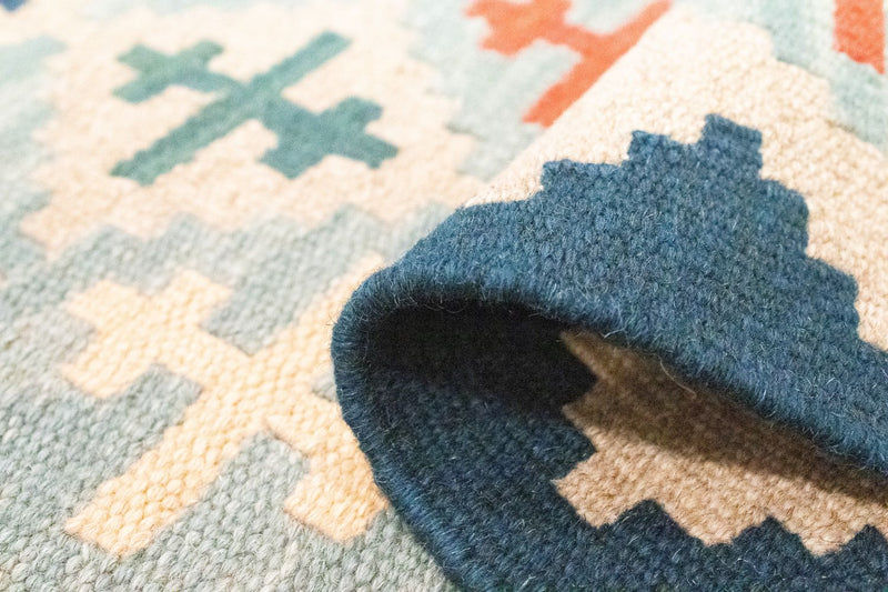 Biegacz Dywan Kelim - Orientalny - 193 x 61 cm - beżowy