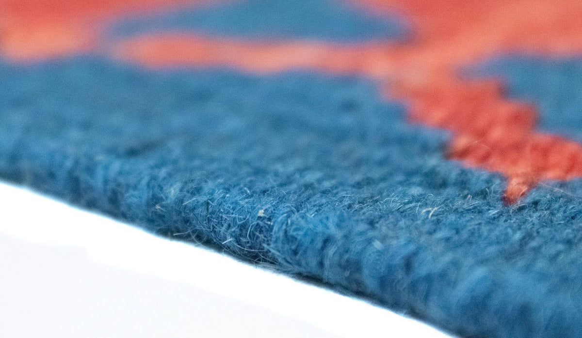 Biegacz Dywan Kelim - Orientalny - 194 x 64 cm - pomarańczowy