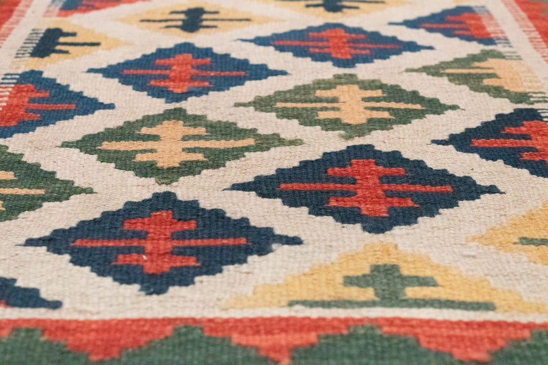 Biegacz Dywan Kelim - Orientalny - 192 x 62 cm - beżowy