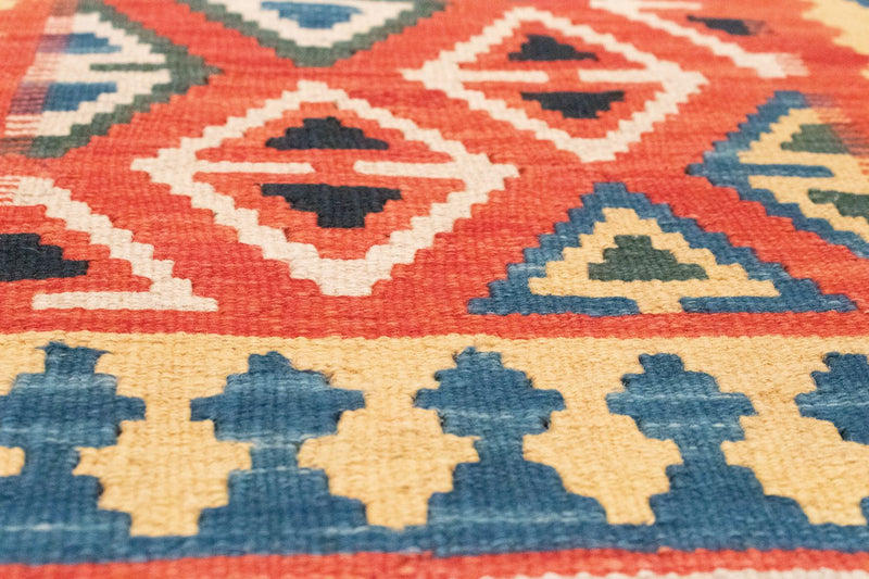 Biegacz Dywan Kelim - Orientalny - 200 x 70 cm - pomarańczowy