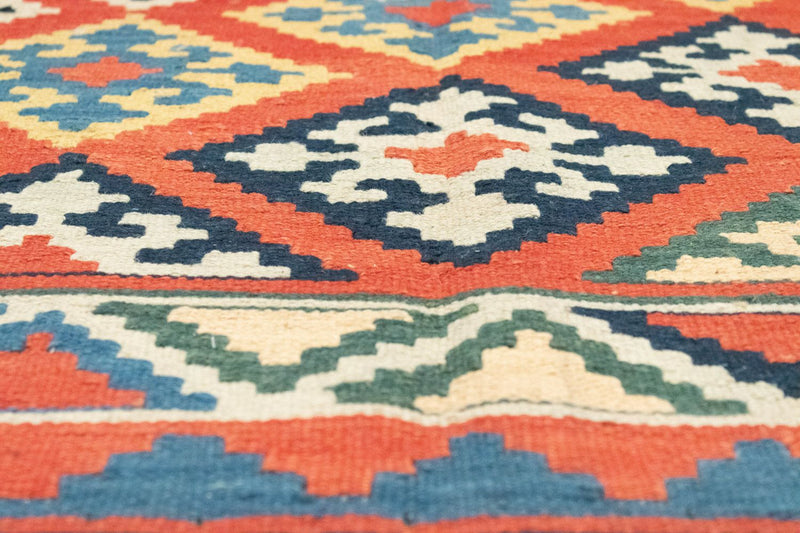 Dywan Kelim - Orientalny - 212 x 148 cm - pomarańczowy