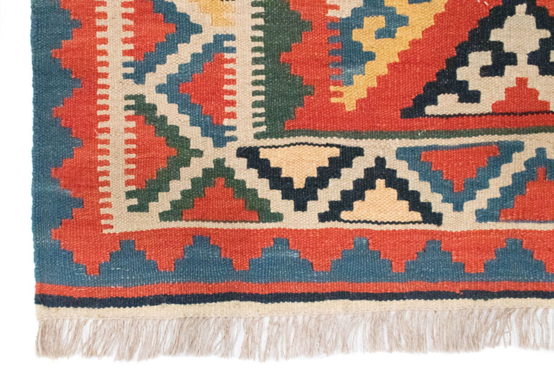 Dywan Kelim - Orientalny - 212 x 148 cm - pomarańczowy