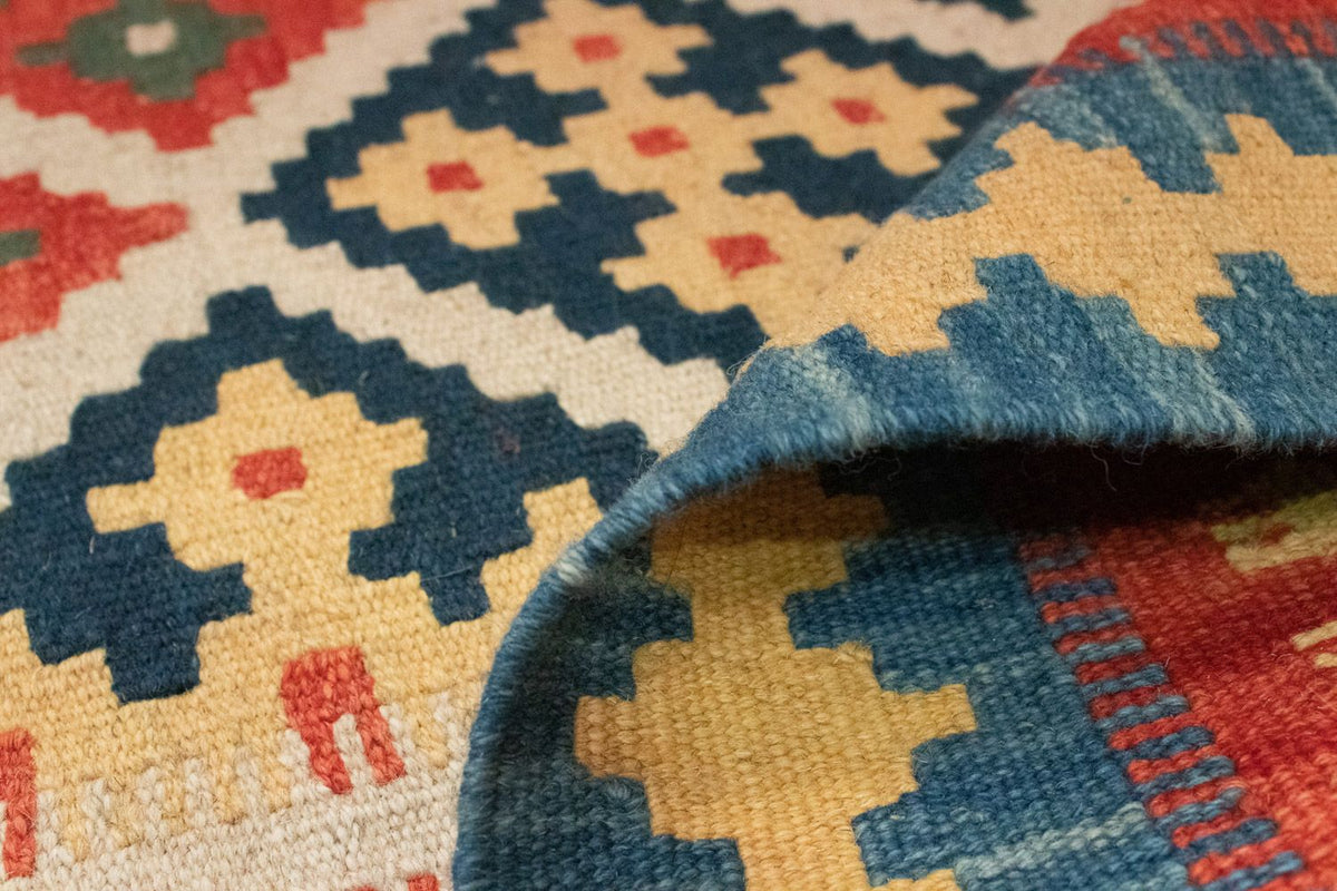 Dywan Kelim - Orientalny - 202 x 153 cm - pomarańczowy