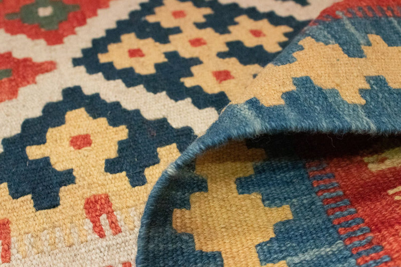 Dywan Kelim - Orientalny - 202 x 153 cm - pomarańczowy