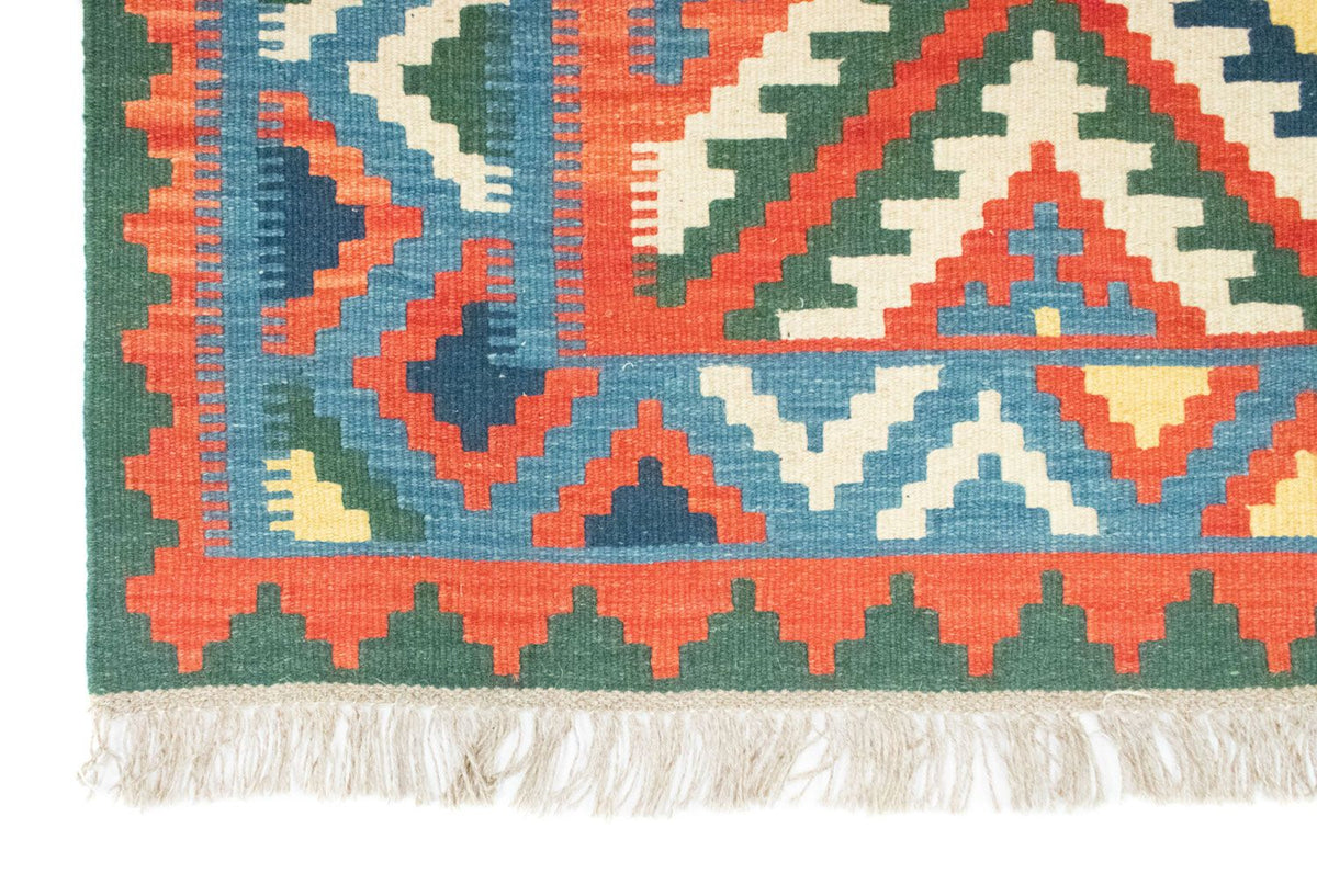 Dywan Kelim - Orientalny - 196 x 150 cm - pomarańczowy