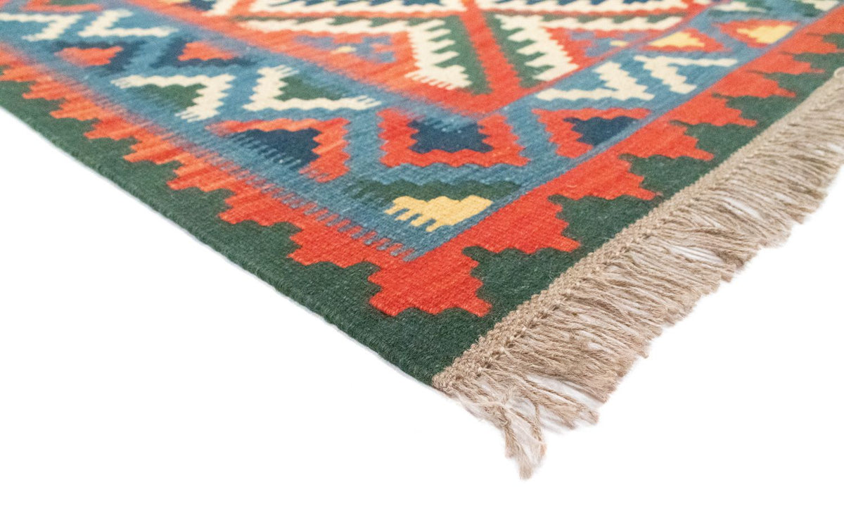 Dywan Kelim - Orientalny - 196 x 150 cm - pomarańczowy