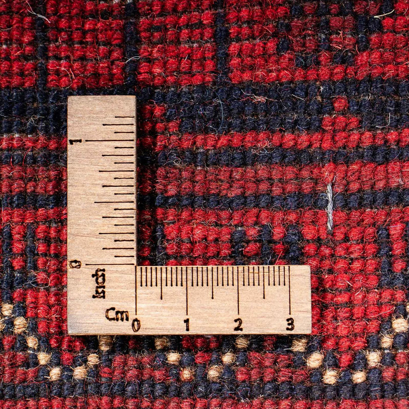 Biegacz Afgański dywan - Kunduz - 298 x 79 cm - ciemna czerwień