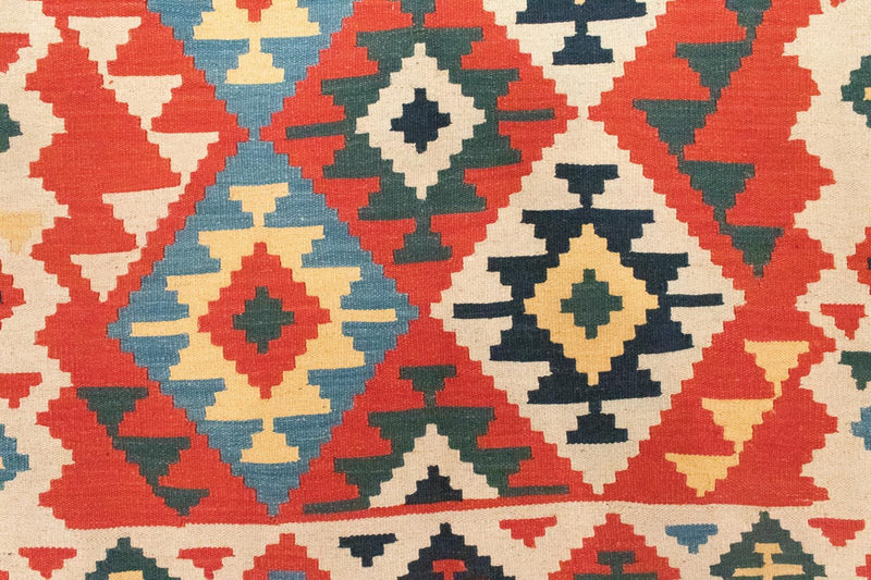 Dywan Kelim - Orientalny - 203 x 150 cm - pomarańczowy