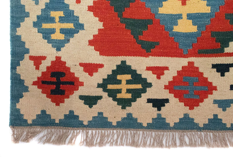 Dywan Kelim - Orientalny - 203 x 150 cm - pomarańczowy