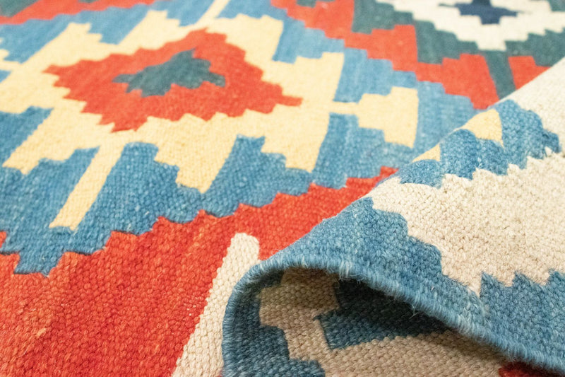 Dywan Kelim - Orientalny - 203 x 150 cm - pomarańczowy