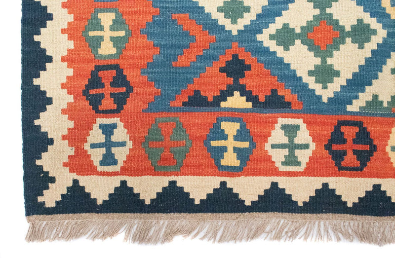 Dywan Kelim - Orientalny - 200 x 155 cm - niebieski