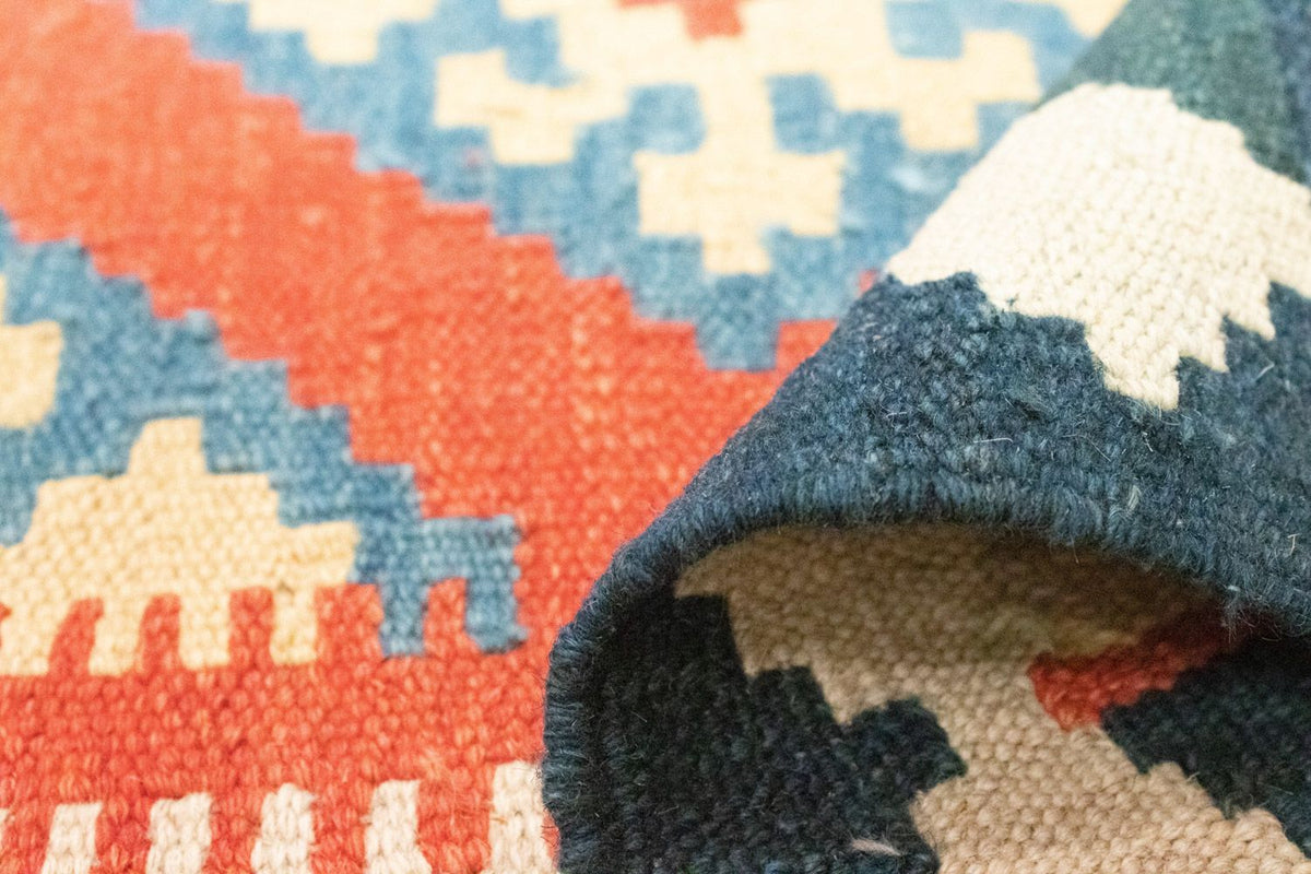 Dywan Kelim - Orientalny - 203 x 143 cm - pomarańczowy