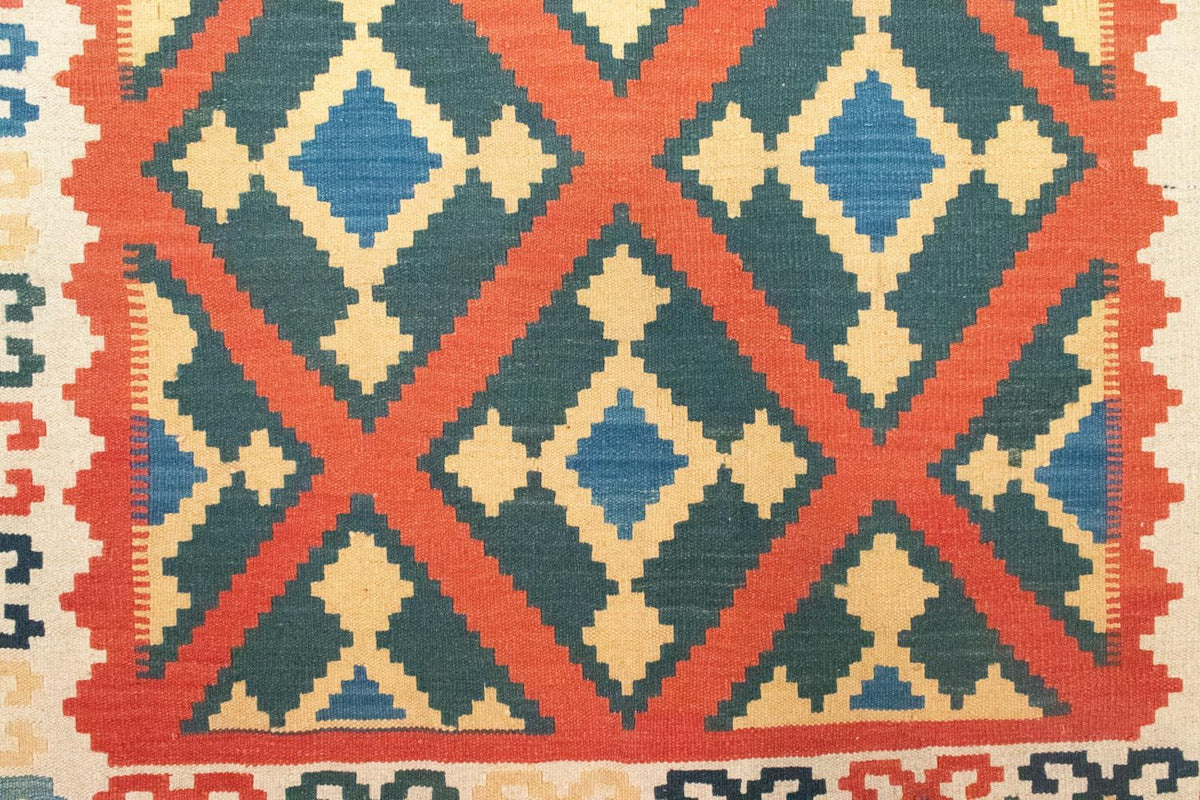 Dywan Kelim - Orientalny - 210 x 155 cm - pomarańczowy