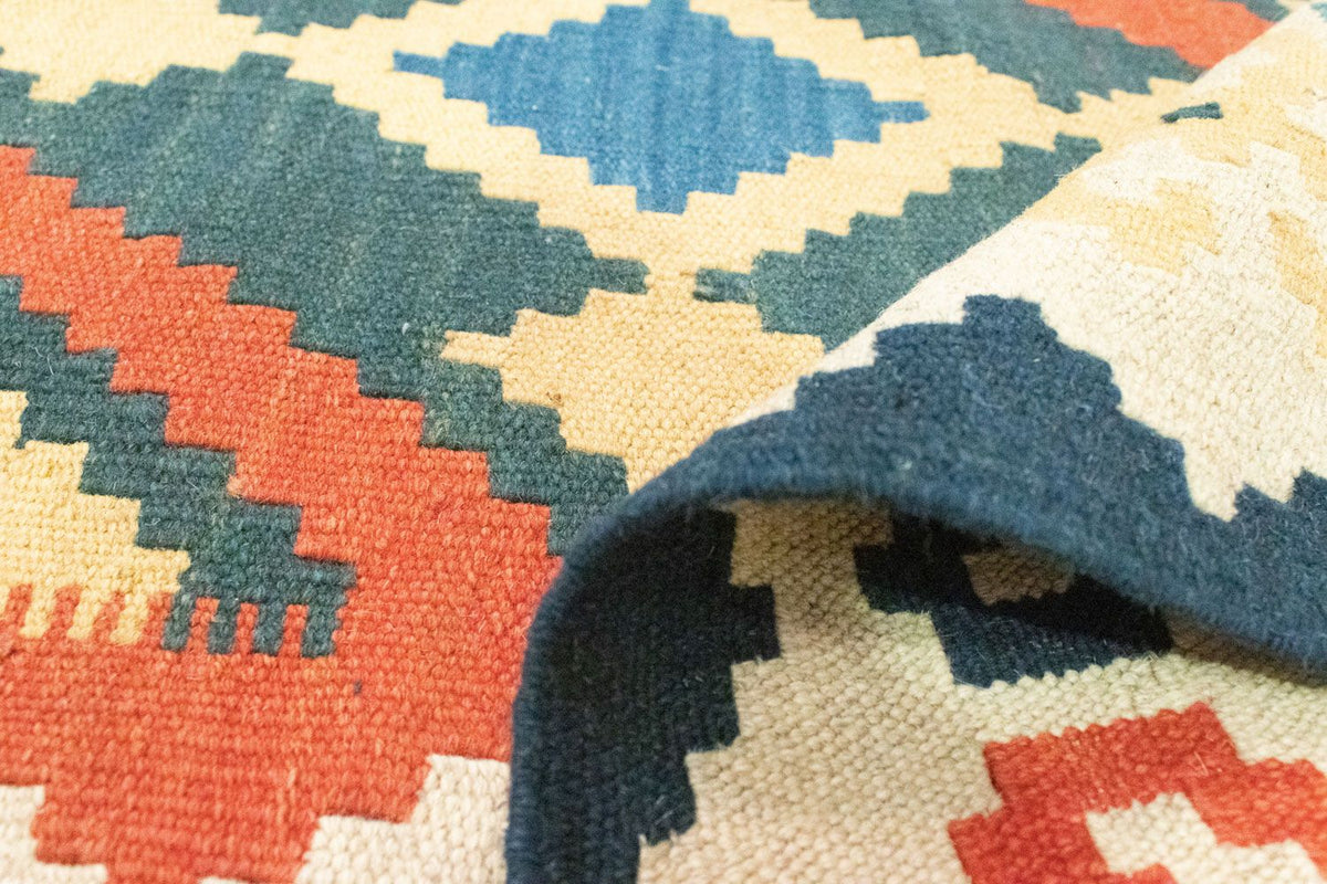 Dywan Kelim - Orientalny - 210 x 155 cm - pomarańczowy