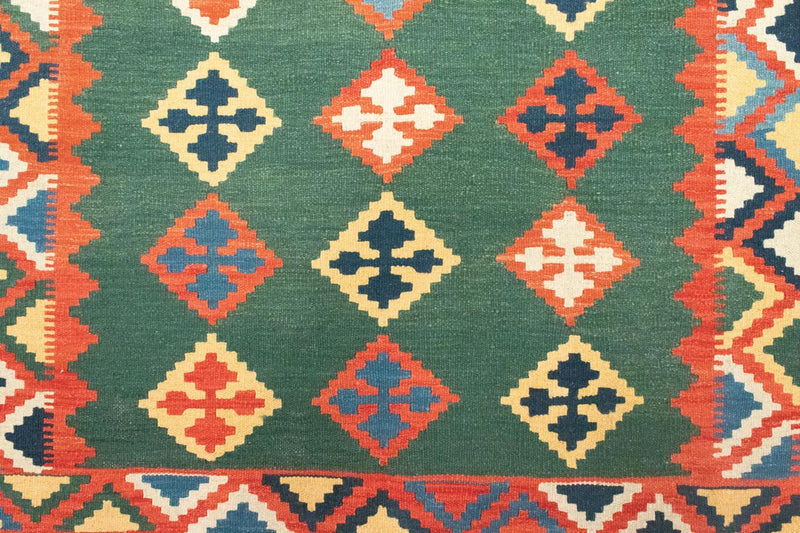 Dywan Kelim - Orientalny - 217 x 148 cm - zielona