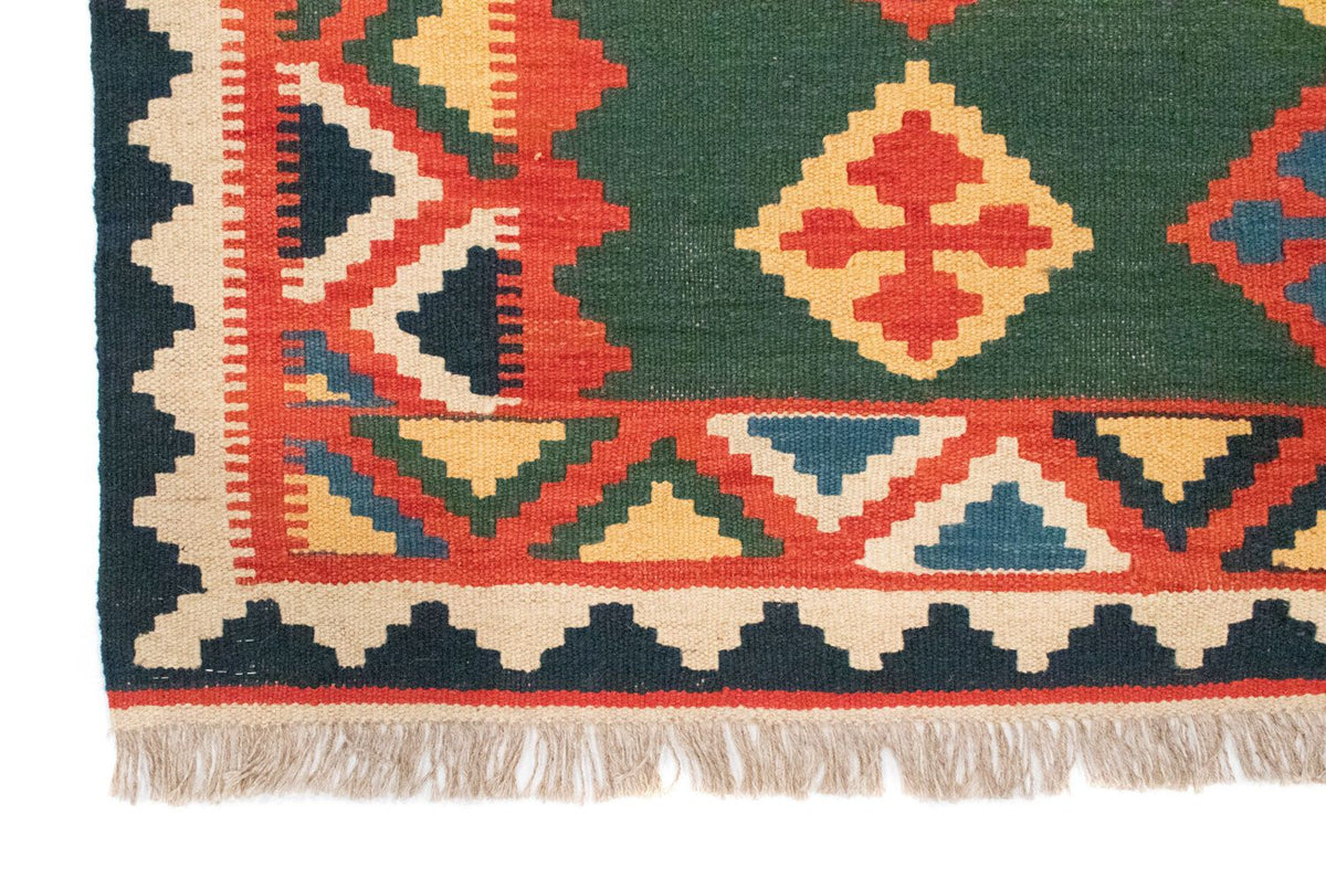 Dywan Kelim - Orientalny - 217 x 148 cm - zielona