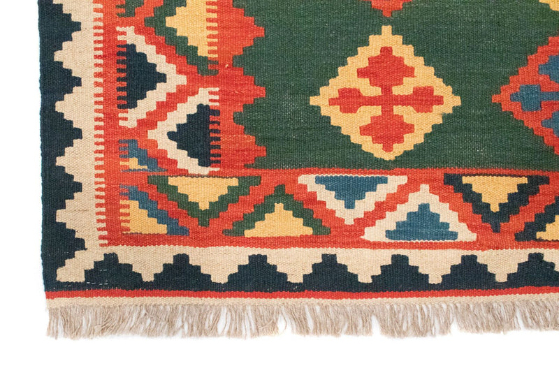 Dywan Kelim - Orientalny - 217 x 148 cm - zielona