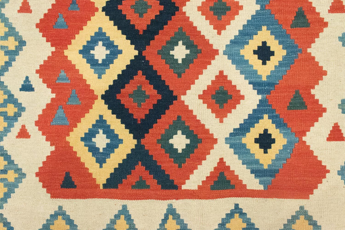 Dywan Kelim - Orientalny - 205 x 155 cm - pomarańczowy